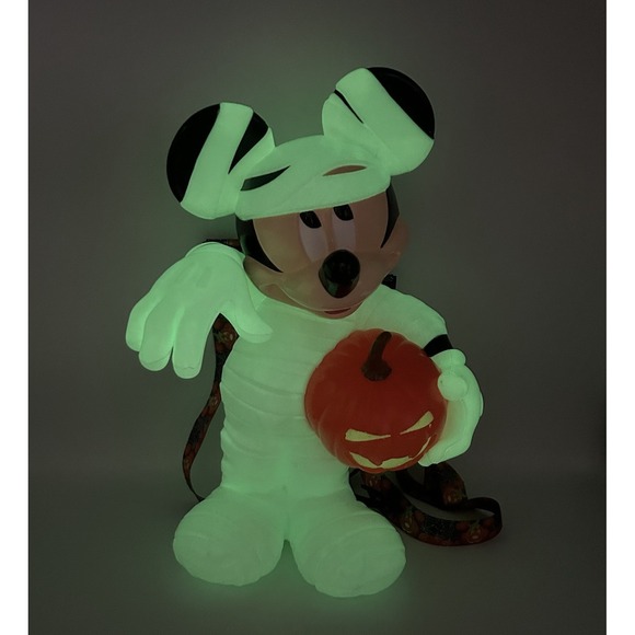 Disneyland Parks‎ Mickey Mouse Halloween Mummy Popcorn Bucket Glow In The Dark